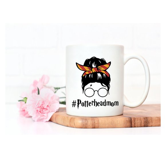 PotterheadMom Hashtag - Gryffindor Headband - 11 oz White Ceramic Mug - Picture 2 of 6